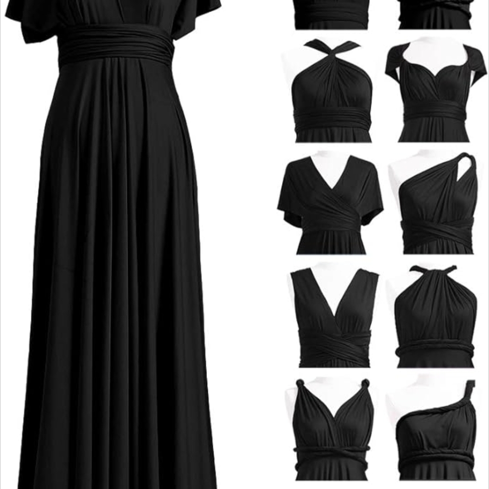Moda International Black Versatile Maxi Dress